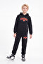 3 Thread Printed Winter Kangaroo Pocket Hooded Boys' 2-Piece Tracksuit Set 4 Pieces - 3