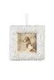 Christmas Ornament Stone Square Frame White 12 cm - 2