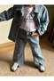 Stone Embroidered Triple Girls' Jeans Set - 3
