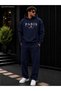 Men's Paris France Printed Tracksuit Set / Hooded Sweatshirt and Straight-Leg Bottoms