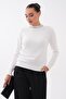 Women's Stone Detailed Collar Bearded Knitted Sweater 265158 - - 3