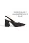 Pointed Toe, Open Back, Large Buckle, 9cm Covered Heel, New Season - 2