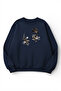 Unisex Soft Textured Sufism Printed Design Oversize 3 Thread Crew Neck Sweatshirt