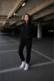 Women's 3 Thread Compact Combed Cotton Hooded Zipper Sweatshirt & Jogger Sweatpants Set - 4