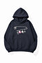 Unisex Soft Textured Luck Printed Design Oversize 3 Thread Hoodie Sweatshirt