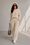 Women's Hooded Modal Set Oversize Top Wide Leg Pants