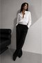 Women's Black High Waist Belt Detailed Palazzo Trousers - 2