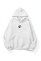 Unisex Soft Textured You Moon Printed Design Oversize 3 Thread Hoodie Sweatshirt