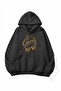 Unisex Soft Textured Cherry Printed Design Oversize 3 Thread Hoodie Sweatshirt