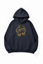 Unisex Soft Textured Cherry Printed Design Oversize 3 Thread Hoodie Sweatshirt