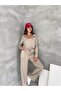 Modal Fabric Ribbed Drawstring Detailed Zippered Set - 4