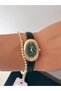 Leather Cord Oval Case Women's Wristwatch 2 Years Warranty 3 Atm Water Resistant + Bracelet Gift - 4