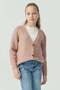 Girl's Buttoned Corded Fabric Knitwear Cardigan - 4