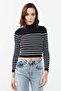 Women's Ribbed Striped Sweater - 4