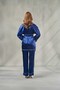Women's Kimono Satin Dressing Gown and Long Pajama Set Peony & Belted Piping Stylish Home Wear Set Nightgown Set - 8