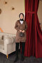 Dark Mink Buttoned Cold Yarn Knitwear Cardigan - 2
