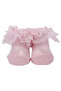 Baby Girl Pink Lace Tulle Fancy Booties Socks 0-6 Months - 2