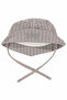 Boy's Ecru Brown Striped Hat and Shorts 3-Piece Set - 5