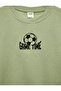 Football Themed Embroidered Long Sleeve Crew Neck Cotton Sweatshirt - 7