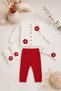 Floral Embroidered Cardigan, Tights, Leggings and Headband 4-Piece Knitwear Set - 5