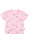 Girl's Pink Colorful Rainbow Written Shorts 2-Piece Set - 3