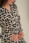 Women's Pajama Set, Combed Modal, 50% Cotton 50% Modal, Shirt Collar, Front Buttoned, with Pockets - 2