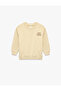 Printed Cotton Crew Neck Long Sleeve Sweatshirt
