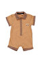 Baby Boy Brown Collared Buttoned Jumpsuit