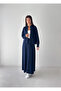 Modal Fabric High Collar Double Pocket Gathered Skirt Suit - 4