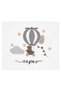 Baby Boy Natural 100% Cotton Ecru Gray Flying Balloon Embroidered 10 Piece Hospital Discharge Set - 6