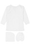 Baby Boy Natural 100% Cotton Ecru Laci Flying Balloon Embroidered 10 Piece Hospital Discharge Set - 5