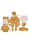 Baby Boy Yellow Camel Patterned Pique Blanket Muslin Organic 10 Piece Hospital Discharge Set