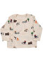 Unisex ecru bicycle & tree picnic print organic 10-piece newborn hospital set - 3