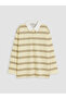 Vizyon New Season Mixed Polo Collar Oversize Women's Sweatshirt Tunic - 5