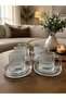 Glass Neskafe and Tea Cup Set for 6 Persons 12 Pieces Tea Glass - Espresso Glass-Volume 150 ml - 2