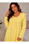 Long Sleeve 100% Cotton Floral Patterned Oversized Women's Nightgown - 2