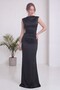 Women's Backless High Neck Drape Detailed Long Satin Dress Brown, Black - 5