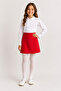 Girl's 100% Cotton Red School and Performance Shorts Skirt