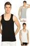 Tutku-Men's White 6-Piece Pack Cotton Combed Cotton Undershirts Mixed Colors - 2