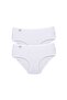 Tutku-2 Pieces Women's High Waist Bato Thin Rubber Panties White