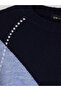 Özmarka New Season Navy Blue Diamond Patterned Women's Knitwear Tunic - 7