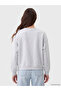 Xside Gray Brooklyn Printed Oversize Women's Sweatshirt - 4