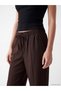 Peak New Season Brown Women's Trousers with Elastic Waist - 3