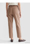 Özmarka New Season Brown Belted Loose Fit Women's Trousers - 4