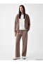 Lcw Everyday Brown Soft Touch Oversize Women's Zippered Sweatshirt - 2