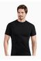 Tutku-Men's Black Crew Neck Undershirt New Season (7-Piece Economic Package)