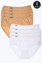 Tutku-Women's Skin White 8 Pack Lycra Bato Panties - 2