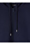 Ozmarka New Season Navy Blue Hooded Women's Zippered Sweatshirt - 7