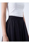 Vizyon New Season Black Elastic Waist Flared Skirt with Pockets - 3