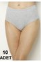 Tutku-Women's 10-Pack Gray Cotton Lycra High Waist Bato Panties New Season